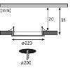 Dalle Led encastrable Extra plate 220V Chrome mat 18W Blanc neutre IP44 Paulmann