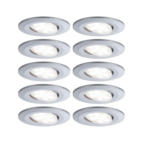 10 x Spots LED encastrables blanc neutre Calla dimmable 220V 6,5W IP65 PAULMANN