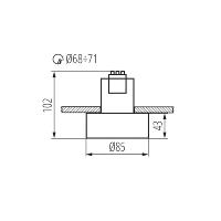 Spot encastrable fixe rond noir/doré pour LED Kanlux 27575