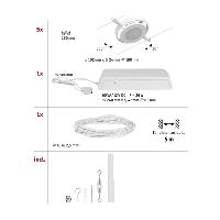 Kit câbles tendus 5 spots Set Round Mac de la série WIRE PAULMANN 94416