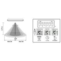 Plafonnier VARSO LED 24W IP54 détecteur de mouvement. Blanc neutre KANLUX