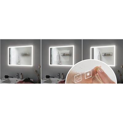 Miroir LED rectangle PAULMANN HomeSpa Mirra carré IP44 LED 22W 800x600mm