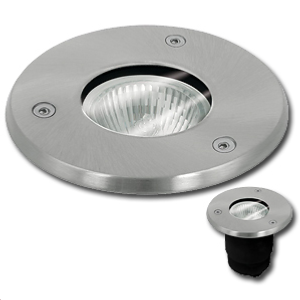 Spot encastrable extérieur 230V acier brossé IP67
