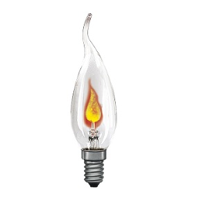 Ampoule flamme lisse 25W E14 230V - Lampe claire à incandescence