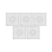 PAULMANN Lumitiles Basic Set carré 10x10cm 5x0,8W 2700K 12V Blanc Syn/Alu - 7840