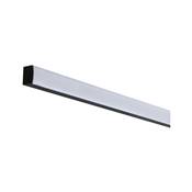 Profilé carré avec diffuseur blanc 1m noir anodisé/Blanc Alu - 78904