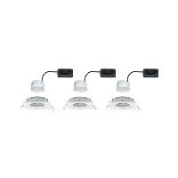 Lot 3 Spots LED encastrables Nova LED Coin 6.5W 230V blanc carré PAULMANN 93454