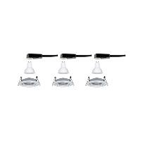 Kit 3 spots LED encastrables 220V Alu tourné 6.5W GU10 Paulmann 93433