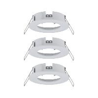 Lot de 3 Spots encastrables 230V Blanc mat IP44 pour LED GU10 Paulmann 92480