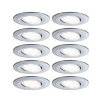 10 x Spots LED encastrables chrome mat neutre Calla 220V 6W IP65 PAULMANN BBC
