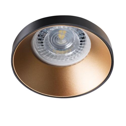 Spot encastrable fixe rond noir/doré pour LED Kanlux 29137