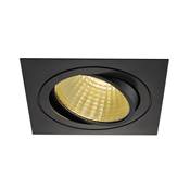 KIT NEW TRIA LED carré noir 25W 2700K 30° alim & clips ressorts inclus SLV