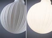 White Lampion Filament 230 V Globe LED E27 230V 400lm 4,3W 3000K gradable Blanc