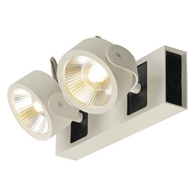 KALU LED 2 applique/plafonnier, blanc/noir, LED 34W, 3000K, 60° SLV
