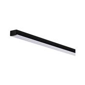 Profilé carré avec diffuseur blanc 2m noir anodisé/Blanc Alu - 78903