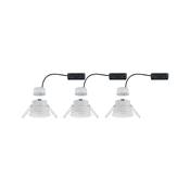 Kit encastrés PAULMANN Cymbal Coin fixe gradable non ébloui LED 3x6,3W/430lm 230