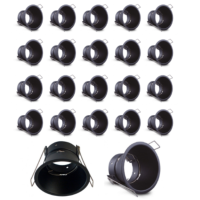20 x Spot encastrable noir design basse luminance anti blouissement GU10 LED