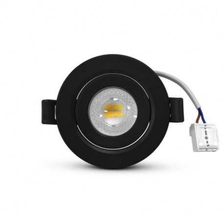 Spot LED Noir extra-plat dimmable 5W 38° 230V Blanc neutre 4000K