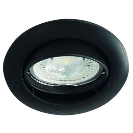 Spot encastrable orientable rond Noir mat pour LED