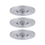 Encastré PAULMANN Nova mini Coin rond fixe IP44 LED 3x4W 310lm alu tourné/alu -
