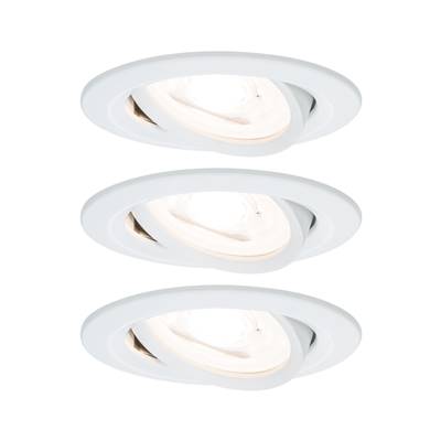 Kit encastré PAULMANN Nova rd orien. LED 3stepdim 3x6,5W 230V GU10 51mm Blanc dé