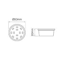 Ampoule module LED extra plat 5W 110° Blanc chaud 2700K 50 mm