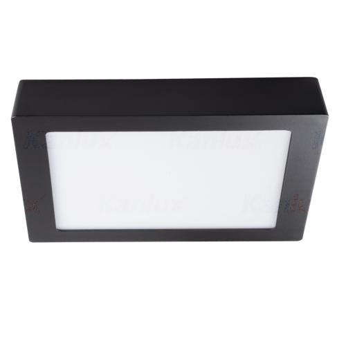 Plafonnier LED design noir 18W 3000K 230V Kanlux 33555