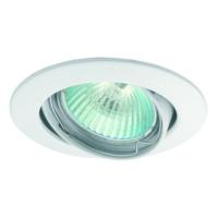 Spot encastrable orientable rond Blanc pour LED.