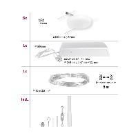 Kit câble tendu DiscLED 5X4.5W WIRE PAULMANN 94426