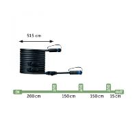 Kit départ 3 spots 24V RGBW + Transfo + 5 m câble Plug & Shine Paulmann 94284.