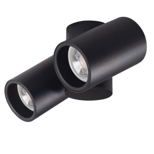 Spot encastrable saillie double orientable noir mat pour LED GU10 Kanlux 32952