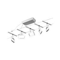 Kit câbles tendus 5 spots Set Frame de la série WIRE PAULMANN 94481