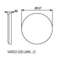 Plafonnier VARSO LED 24W IP54 détecteur de mouvement. Blanc neutre KANLUX