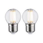 Ampoule LED PAULMANN filament shpérique x2 470lm E27 2700K Clair 230V - 28640