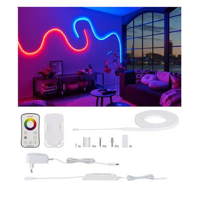 Kit de base PAULMANN MaxLED Flow 1,5m RGB Contr rad 2,4 GHz 13,5W 230/24V 24VA b