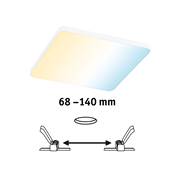 VariFit Panneau encastré LED Veluna Edge IP44 carré 160x160mm 1000lm Tunable Whi