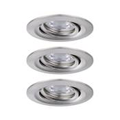 Encastré PAULMANN Nova mini Coin rond orientable LED 3x4W 310lm acier brossé/Alu