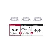 Encastrés PAULMANN Choose 3 spots fixes max. 3x10W Chrome alu 230V 51mm - 92482