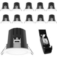 10 X Spot LED RT2012 IP65 recouvrable isolant 5W 3000K connexion rapide double