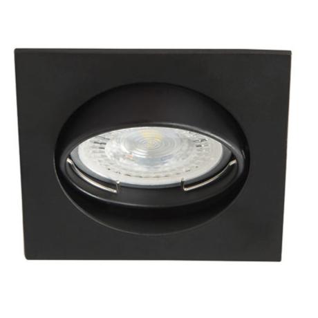 Spot encastrable orientable carré Noir mat pour LED.