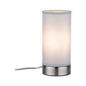 Lampe à poser PAULMANN Pia max.1x25W E14 Blanc/Acier brossé 230V métal/tissu - 7