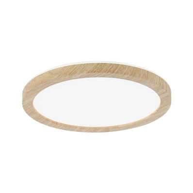 Panneau LED Atria Shine Backlight IP44 rond 190mm 4000K Esthétique bois