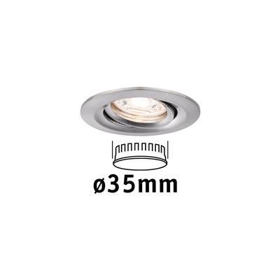 Encastré PAULMANN Nova mini Coin rond orientable LED 1x4W 310lm acier brossé/alu