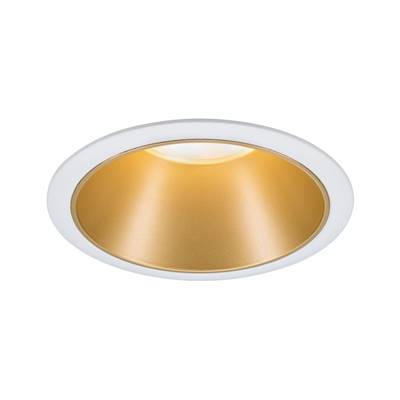 Encastré PAULMANN Cole rond fixe max. 1x10W GU10 230V blanc dépoli/Doré Alu - 93