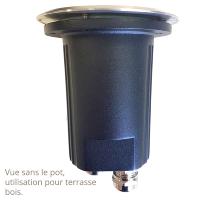 Spot Exterieur Encastrable IP67 230V GU10 inox 304 double presse-étoupe