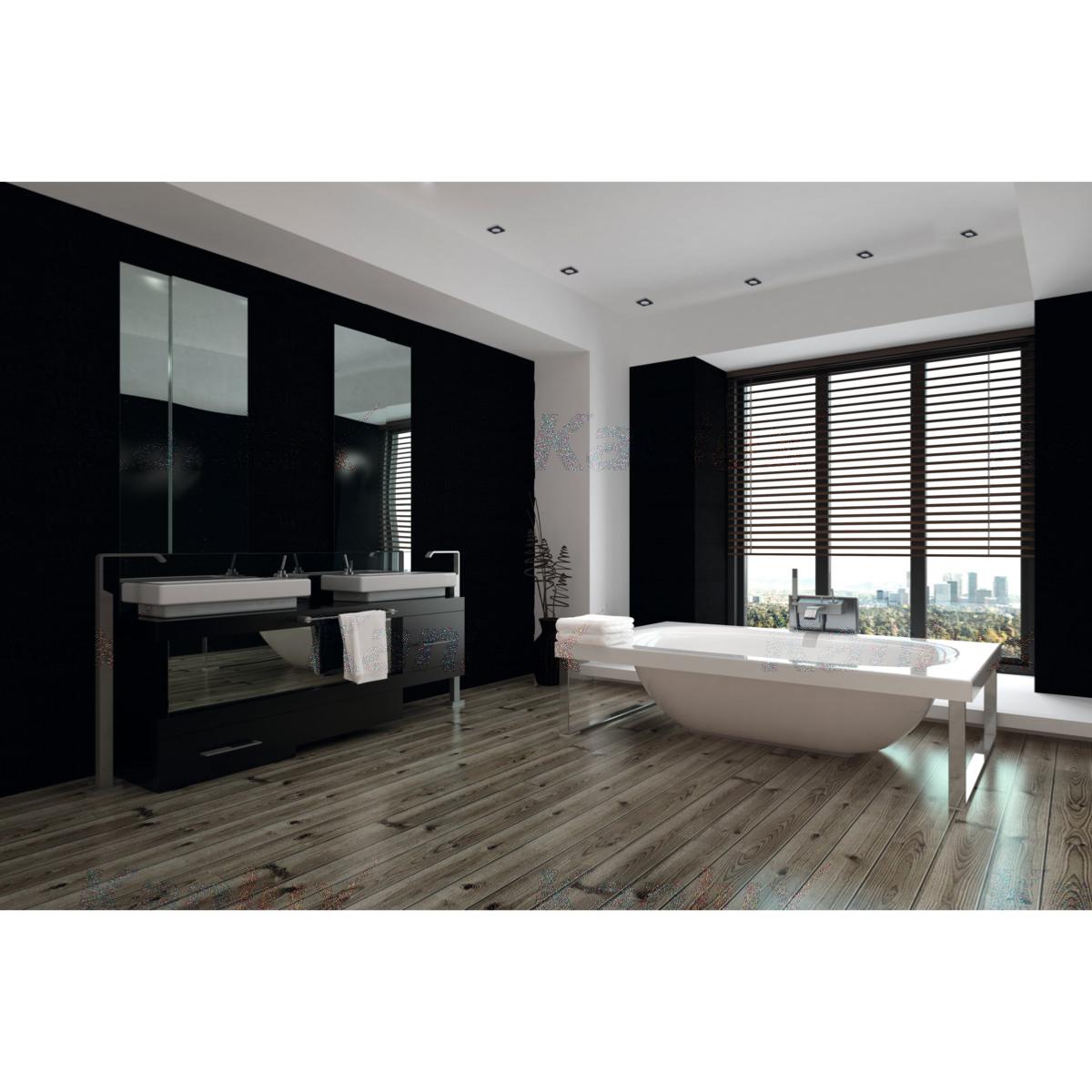 Spot LED salle de bain Corep Marko noir/laiton 5W IP44