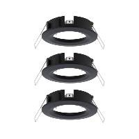 Lot de 3 Spots encastrables 230V Noir mat IP44 pour LED GU10 Paulmann 92481
