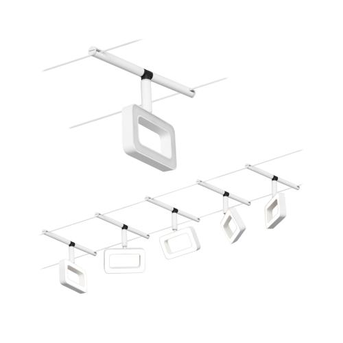 Kit câbles tendus 5 spots Set Frame de la série WIRE PAULMANN 94483