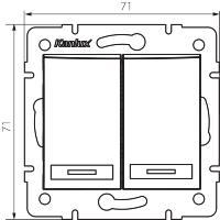 Double Bouton poussoir graphite connexion rapide