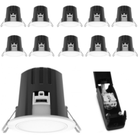 10 X Spot LED RT2012 IP65 recouvrable isolant 5W 4000K connexion rapide double